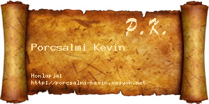 Porcsalmi Kevin névjegykártya