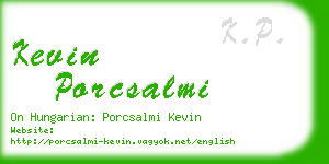 kevin porcsalmi business card